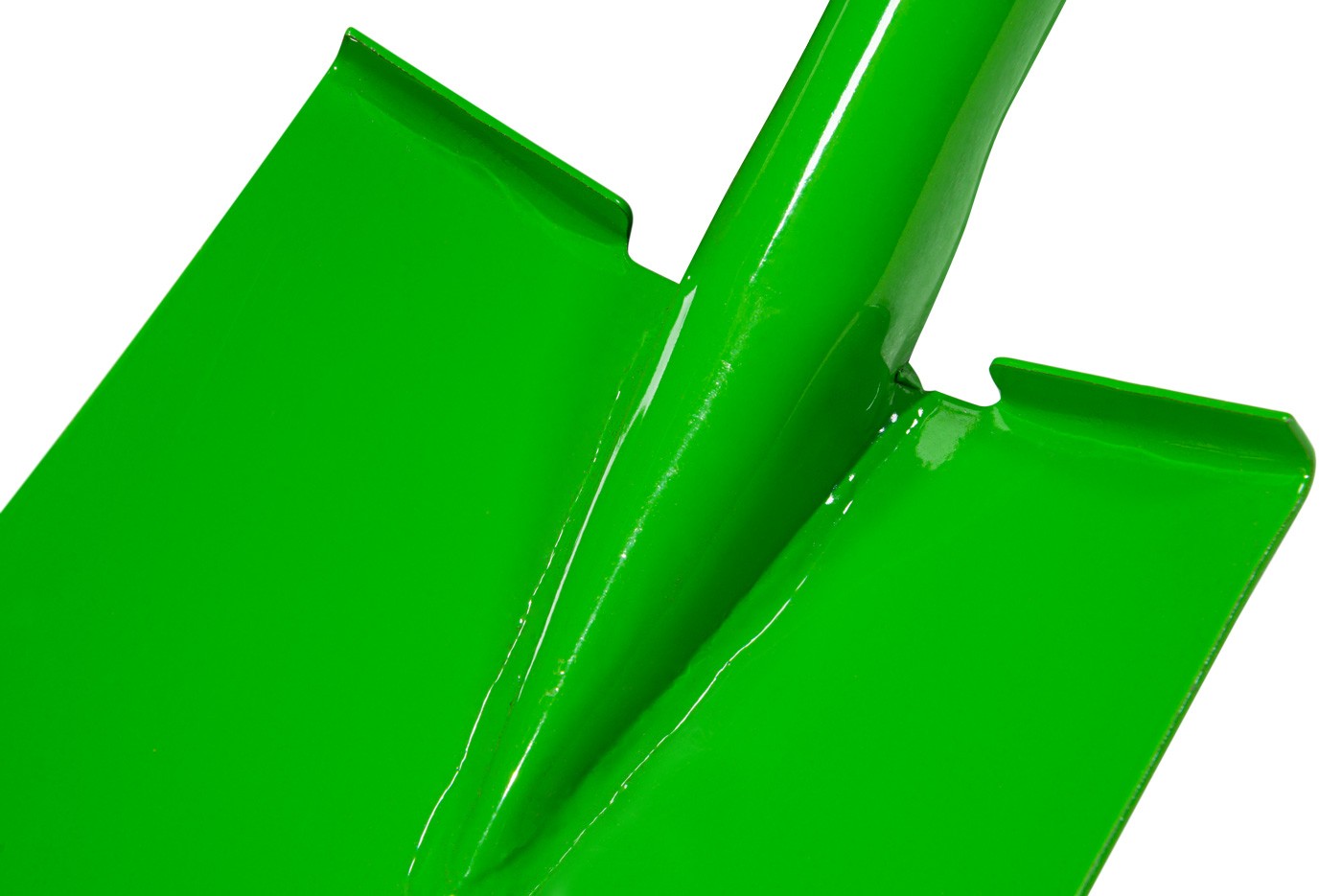 Grün lackierte Blattoberfläche